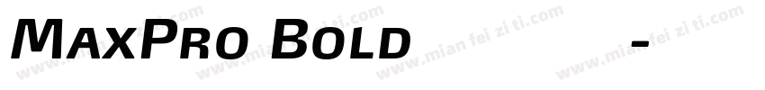 MaxPro Bold字体下载字体转换